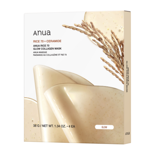 ANUA RICE 70 GLOW COLLAGEN MASK (38G*4EA)
