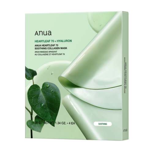 ANUA HEARTLEAF 70 SOOTHING COLLAGEN MASK (38G*4EA)